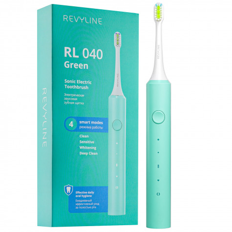 Электрическая звуковая зубная щётка Revyline RL 040, зеленая