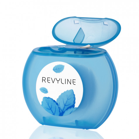 Зубная нить Revyline Perfect нейлон, мятная, вощеная с хлоргексидином, 30 м